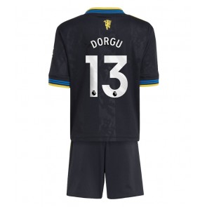 Manchester United Patrick Dorgu #13 Tercera Equipación Niños 2025-26 Manga Corta (+ Pantalones cortos)